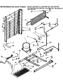 Unit Parts parts for Kenmore Refrigerator 106.7667130 (1067667130, 106 7667130) from AppliancePartsPros.com