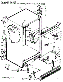 Cabinet Parts parts for Kenmore Refrigerator 106.7667220 (1067667220, 106 7667220) from AppliancePartsPros.com