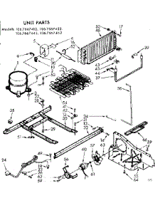Unit Parts parts for Kenmore Refrigerator 106.7667442 (1067667442, 106 7667442) from AppliancePartsPros.com
