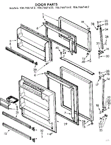 Door Parts parts for Kenmore Refrigerator 106.7667442 (1067667442, 106 7667442) from AppliancePartsPros.com
