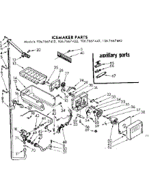 Icemaker Parts parts for Kenmore Refrigerator 106.7667442 (1067667442, 106 7667442) from AppliancePartsPros.com