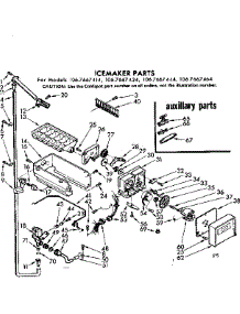 Icemaker Parts parts for Kenmore Refrigerator 106.7667444 (1067667444, 106 7667444) from AppliancePartsPros.com