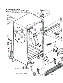 Cabinet Parts parts for Kenmore Refrigerator 106.7667760 (1067667760, 106 7667760) from AppliancePartsPros.com