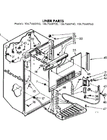 Liner Parts parts for Kenmore Refrigerator 106.7668910 (1067668910, 106 7668910) from AppliancePartsPros.com