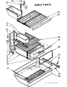 Shelf Parts parts for Kenmore Refrigerator 106.7668910 (1067668910, 106 7668910) from AppliancePartsPros.com