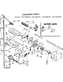 Icemaker Parts parts for Kenmore Refrigerator 106.7668910 (1067668910, 106 7668910) from AppliancePartsPros.com