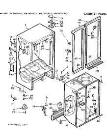 Cabinet Parts parts for Kenmore Refrigerator 106.7670522 (1067670522, 106 7670522) from AppliancePartsPros.com