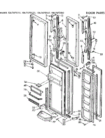 Door Parts parts for Kenmore Refrigerator 106.7670522 (1067670522, 106 7670522) from AppliancePartsPros.com