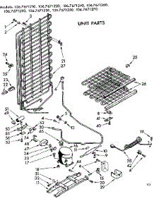 Unit Parts parts for Kenmore Refrigerator 106.7671220 (1067671220, 106 7671220) from AppliancePartsPros.com