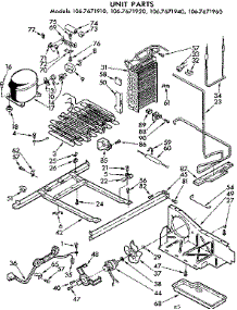 Unit Parts parts for Kenmore Refrigerator 106.7671960 (1067671960, 106 7671960) from AppliancePartsPros.com
