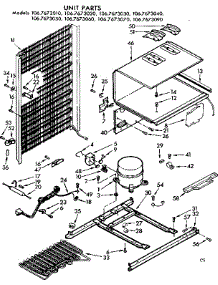 Unit Parts parts for Kenmore Refrigerator 106.7673020 (1067673020, 106 7673020) from AppliancePartsPros.com