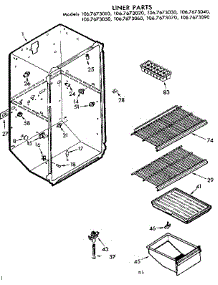 Liner Parts parts for Kenmore Refrigerator 106.7673020 (1067673020, 106 7673020) from AppliancePartsPros.com