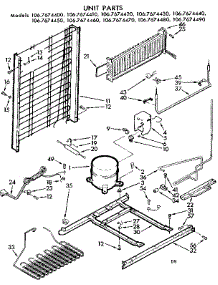 Unit Parts parts for Kenmore Refrigerator 106.7674430 (1067674430, 106 7674430) from AppliancePartsPros.com
