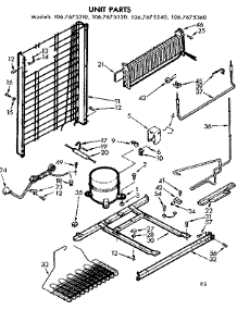 Unit Parts parts for Kenmore Refrigerator 106.7675320 (1067675320, 106 7675320) from AppliancePartsPros.com
