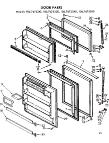 Door Parts parts for Kenmore Refrigerator 106.7675320 (1067675320, 106 7675320) from AppliancePartsPros.com