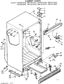Cabinet Parts parts for Kenmore Refrigerator 106.7675542 (1067675542, 106 7675542) from AppliancePartsPros.com