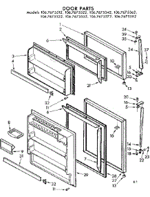 Door Parts parts for Kenmore Refrigerator 106.7675542 (1067675542, 106 7675542) from AppliancePartsPros.com
