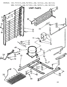 Unit Parts parts for Kenmore Refrigerator 106.7675551 (1067675551, 106 7675551) from AppliancePartsPros.com