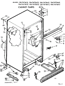 Cabinet Parts parts for Kenmore Refrigerator 106.7675692 (1067675692, 106 7675692) from AppliancePartsPros.com