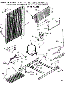Unit Parts parts for Kenmore Refrigerator 106.7675692 (1067675692, 106 7675692) from AppliancePartsPros.com