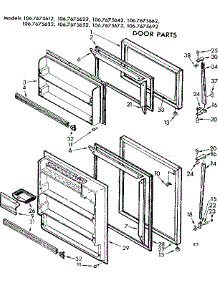 Door Parts parts for Kenmore Refrigerator 106.7675692 (1067675692, 106 7675692) from AppliancePartsPros.com