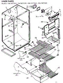 Liner Parts parts for Kenmore Refrigerator 106.7677040 (1067677040, 106 7677040) from AppliancePartsPros.com