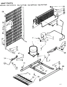 Unit Parts parts for Kenmore Refrigerator 106.7677040 (1067677040, 106 7677040) from AppliancePartsPros.com