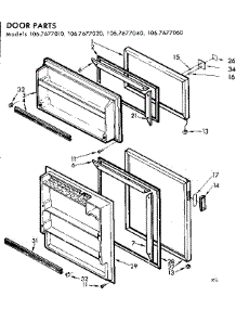 Door Parts parts for Kenmore Refrigerator 106.7677040 (1067677040, 106 7677040) from AppliancePartsPros.com