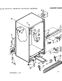 Cabinet Parts parts for Kenmore Refrigerator 106.7677361 (1067677361, 106 7677361) from AppliancePartsPros.com