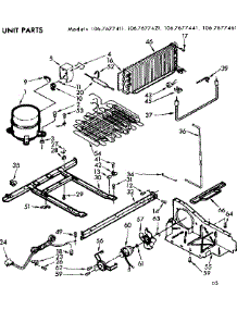 Unit Parts parts for Kenmore Refrigerator 106.7677421 (1067677421, 106 7677421) from AppliancePartsPros.com
