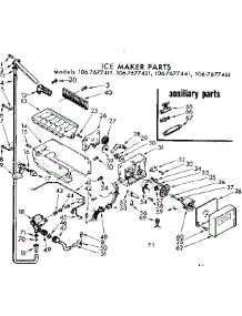 Ice Maker Parts parts for Kenmore Refrigerator 106.7677421 (1067677421, 106 7677421) from AppliancePartsPros.com
