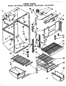 Liner Parts parts for Kenmore Refrigerator 106.7678360 (1067678360, 106 7678360) from AppliancePartsPros.com