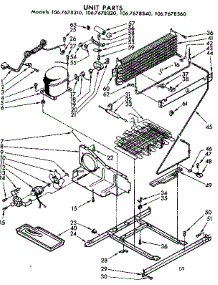 Unit Parts parts for Kenmore Refrigerator 106.7678360 (1067678360, 106 7678360) from AppliancePartsPros.com