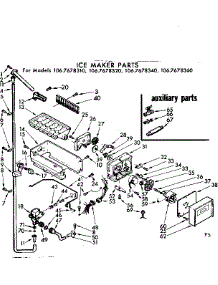 Ice Maker Parts parts for Kenmore Refrigerator 106.7678360 (1067678360, 106 7678360) from AppliancePartsPros.com