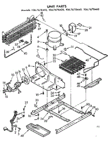 Unit Parts parts for Kenmore Refrigerator 106.7678410 (1067678410, 106 7678410) from AppliancePartsPros.com