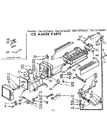 Ice Maker Parts parts for Kenmore Refrigerator 106.7678410 (1067678410, 106 7678410) from AppliancePartsPros.com