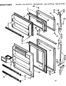 Door Parts parts for Kenmore Refrigerator 106.7679241 (1067679241, 106 7679241) from AppliancePartsPros.com