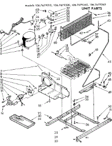 Unit Parts parts for Kenmore Refrigerator 106.7679260 (1067679260, 106 7679260) from AppliancePartsPros.com