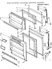 Door Parts parts for Kenmore Refrigerator 106.7679260 (1067679260, 106 7679260) from AppliancePartsPros.com