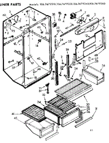 Liner Parts parts for Kenmore Refrigerator 106.7679340 (1067679340, 106 7679340) from AppliancePartsPros.com