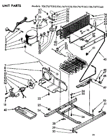 Unit Parts parts for Kenmore Refrigerator 106.7679340 (1067679340, 106 7679340) from AppliancePartsPros.com