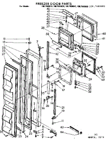 Freezer Door Parts parts for Kenmore Refrigerator 106.7680610 (1067680610, 106 7680610) from AppliancePartsPros.com
