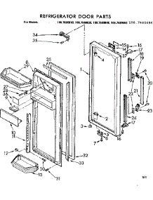 Refrigerator Door Parts parts for Kenmore Refrigerator 106.7680610 (1067680610, 106 7680610) from AppliancePartsPros.com