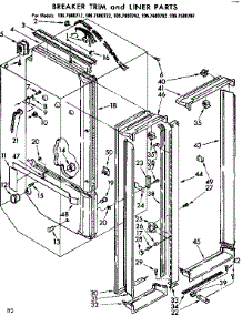 Breaker Trim And Liner Parts parts for Kenmore Refrigerator 106.7680782 (1067680782, 106 7680782) from AppliancePartsPros.com
