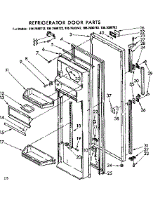 Refrigerator Door Parts parts for Kenmore Refrigerator 106.7680782 (1067680782, 106 7680782) from AppliancePartsPros.com