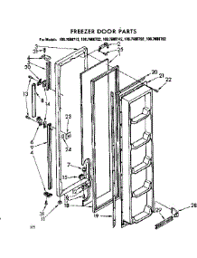 Freezer Door Parts parts for Kenmore Refrigerator 106.7680782 (1067680782, 106 7680782) from AppliancePartsPros.com