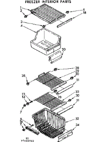 Freezer Interior Parts parts for Kenmore Refrigerator 106.7680782 (1067680782, 106 7680782) from AppliancePartsPros.com