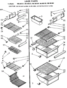 Liner Parts parts for Kenmore Refrigerator 106.7681321 (1067681321, 106 7681321) from AppliancePartsPros.com