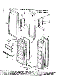Door Parts parts for Kenmore Refrigerator 106.7681321 (1067681321, 106 7681321) from AppliancePartsPros.com