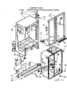 Cabinet Parts parts for Kenmore Refrigerator 106.7681540 (1067681540, 106 7681540) from AppliancePartsPros.com